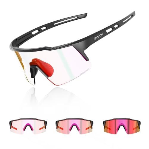 SCVCN Occhiali da Ciclismo Fotocromatici Unisex S1415