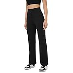 keriffe Women's Straight Leg Pants High Waisted Button Stretchy Business Work Casual Trousers Multiple Pockets - Image 2