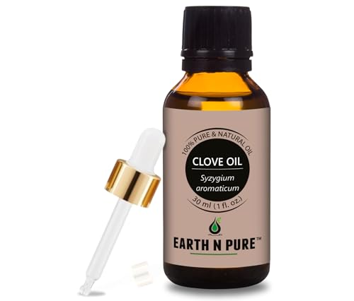 Image of Earth N Pure Clove Bud Essential Oil | 100% Natural & Therapeutic Grade | Undiluted | For Oral Care Teeth & Gums | DIY | Relaxation | Aromatherapy | Improved Mood | Massage | with Glass Dropper | 30ML