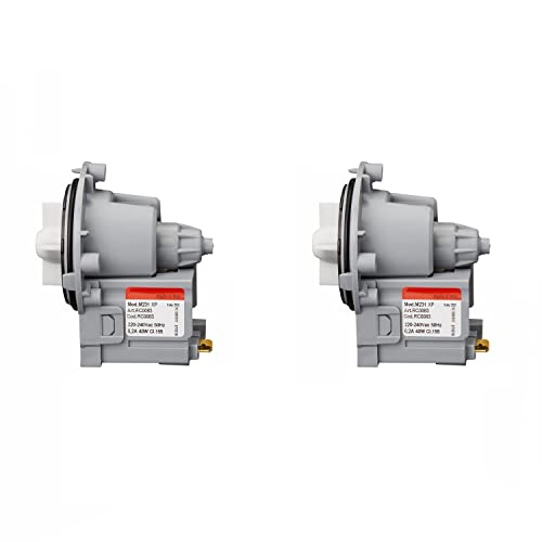 MIRTUX Kit mit 2 universellen Magnet-Ablaufpumpen kompatibel mit LG, Otsein, Samsung, Zanussi, Corberó, Gorenje und Askoll | Modell M231 – M332 – T2124 – T2107