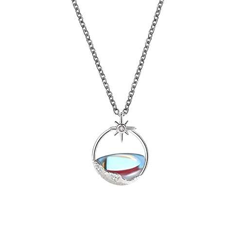 Collier de clavicule et pendentif en pierre de lune pour vos soirées