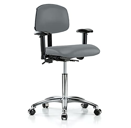Image of Perch Task Chair, Rolling, Medium Bench Height 21.5 inch-29 inch, Cinder Fabric