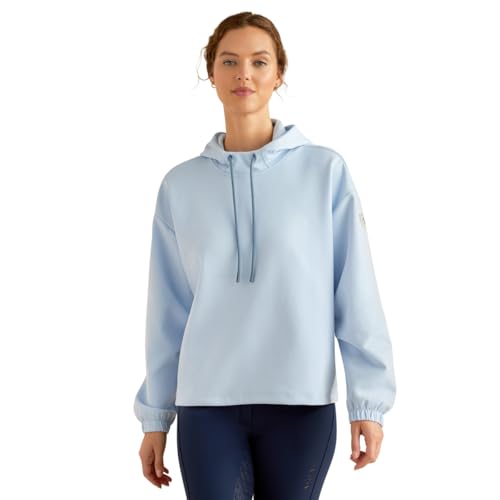Ariat Sweat à Capuche Moraga Femme - Pull Décontracté Gris Sport