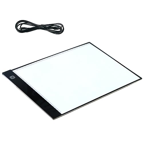 HOODANCOS Drawing Lightbox A4 Copy Board LED Writing Desk Calligraphy Drawing Board A4 Drawing Tablet Glow Board Illuminating Board Black