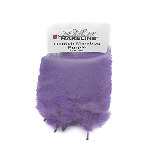 Hareline Fly Tying Ostrich Marabou Feathers for Streamers, Nymphs, and Tails