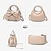 Small Purses for Women Crossbody Bag, Vegan Leather Crossbody Purses and Handbags with Top Carry Handle and Cute Bow Knot(Khaki)