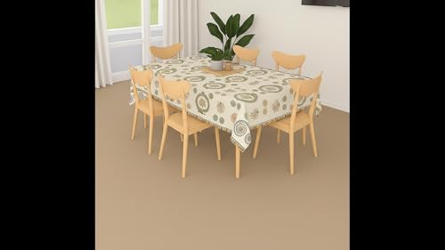 Image of Amazon Brand - Umi Super Soft Brushed Microfiber Cotton Dining Table Cloth, Printed Rectangular 6 Seater Table Cover 60X90(Inches)