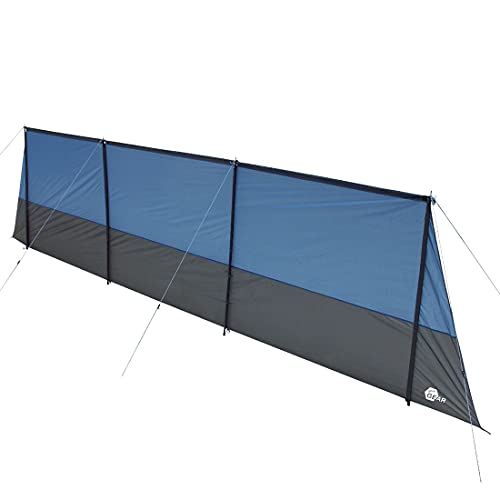 Garden Mile Windschutz – Bunt Gestreift, Mit Holzstangen, Für Strand, Garten & Camping