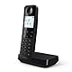 Philips D2701B Schnurloses Festnetztelefon, 11,6 cm (4,6 Zoll), vertikales Mikrofon, Freisprecheinrichtung, bis zu 14 Stunden, optimierte Antenne, Privatsphäre-Einstellungen, Schwarz