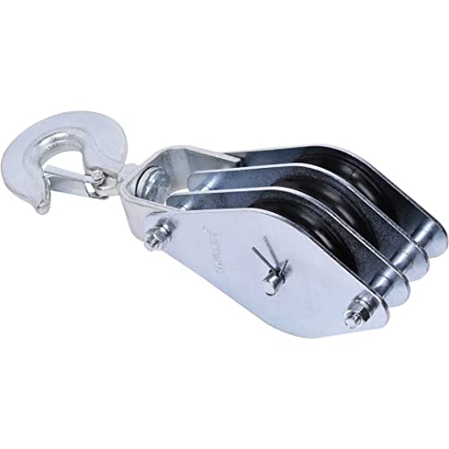 Moitão Cadernal 3 Roldanas 80mm x 3 Par 1200KG Worker