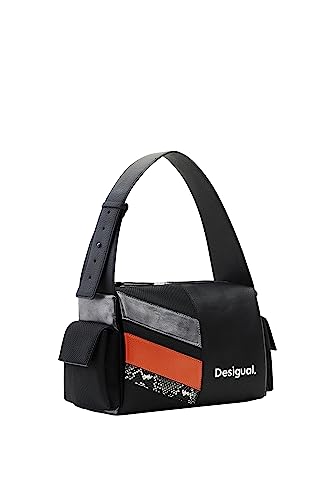 Sac à épaule Desigual noir fini le désordre avec ce sac à main logeable et léger