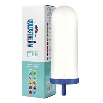 Coldstream FTO Plus Water Filter Cartridge - Dependable for Easy Installation as a Berkey Replacement - Ceramic Gravity Filter For Stainless Steel Systems