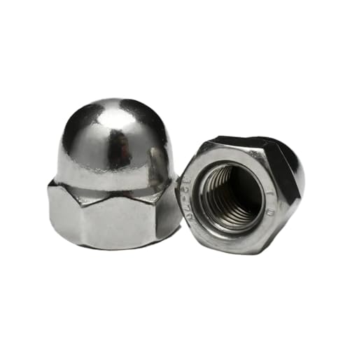 �h�[���i�b�g M3 M4 M5 M6 M8 M10 M12 M14 M16 M18 304 �X�e�����X�| �� �����J�o�[ �h�[���L���b�v ���~ �G�C�R�[���i�b�g �{���g�p(304 Stainless Steel,M5 (80PCS))