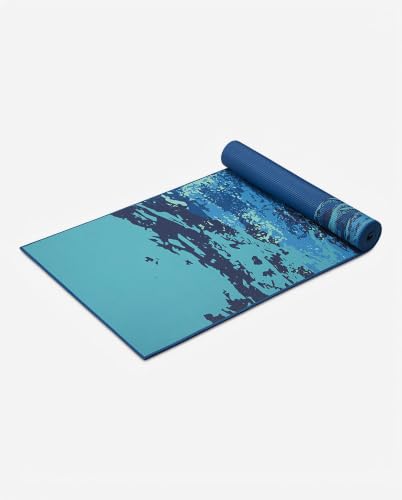 Gaiam Tapis de yoga à motif imprimé, réversible, très épais, antidérapant, pour tous les types de yoga, pilates et entraînements au sol, eaux paisibles, 6 mm – vue 8
