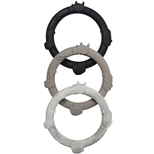 Image of Loulou Lollipop Wild Teething Ring Set (Grey)