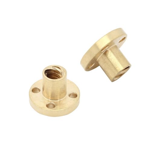 SKYBRIDGE 3D T8 Nut for lead screw, 4 starts Pitch 2mm Brass round Flange Single Start Lead Screw Nut for 3D Printer-image-21
