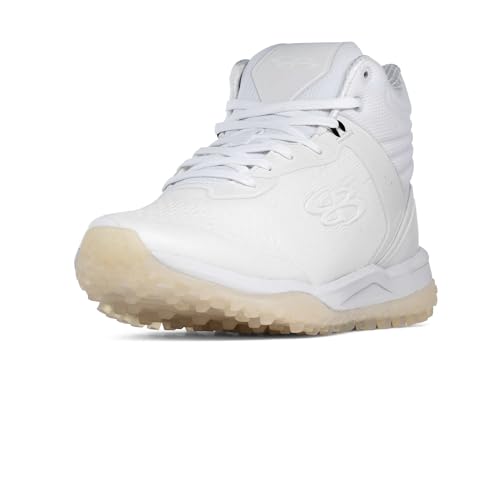 Boombah Viper Pureknit Men's Turf Mid White Out White/White - Size 10.5