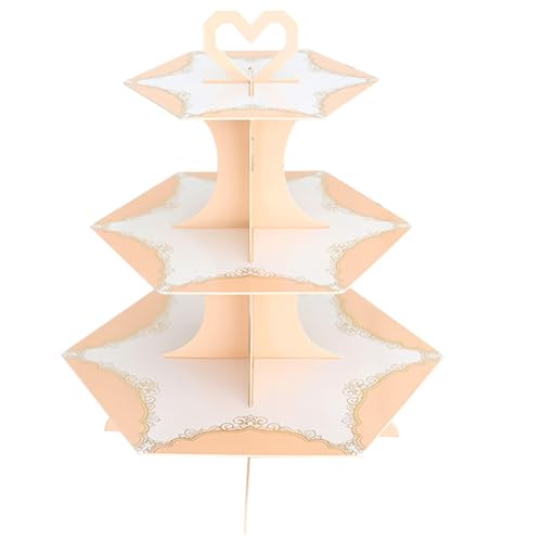 Puesto de Pasteles, Soporte para Cupcakes, 3 Pisos Soporte Cupcakes, Soporte Postres, Soporte de Magdalenas, Soporte para Tartas, Soporte Tarta para Fiesta de Cumpleaños, Baby Shower, Boda