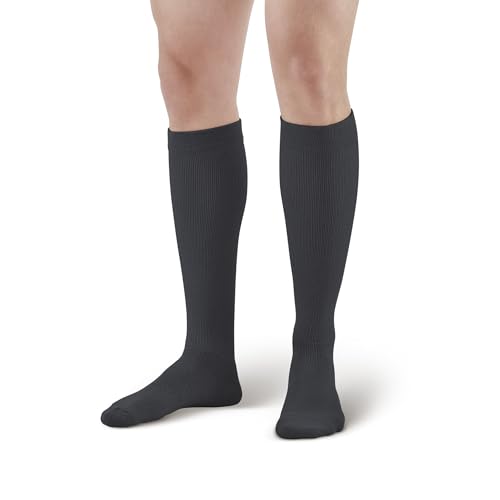 Ames Walker AW Styles 120/125/150 Coolmax 20-30 mmHg Firm Compression Knee High Socks Black Medium