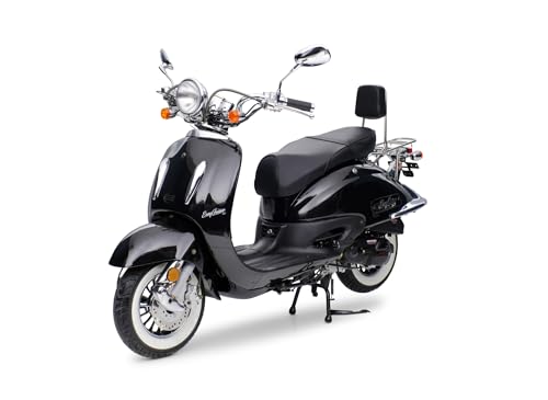 Motorroller 50 ccm Burnout EasyCruiser Eco Schwarz Metallic 25 km/h