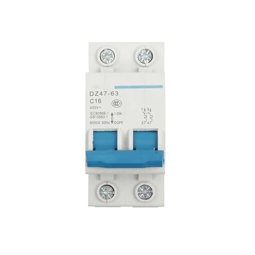 Mini disjoncteur DZ47-63 2P 10A pour la protection de circuit électrique AC 400V
