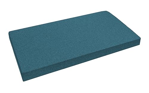 Garden Factory Housse pour Coussin de palettes (sans Coussin) 120x60x10 Turquoise pour intérieur et extérieur Lavable Hydrophobe Housse de Assise Dossier