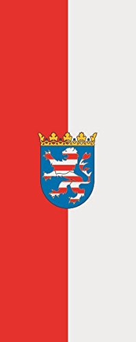 Drapeau Hessen armoiries format portrait grand format 120 x 300 cm