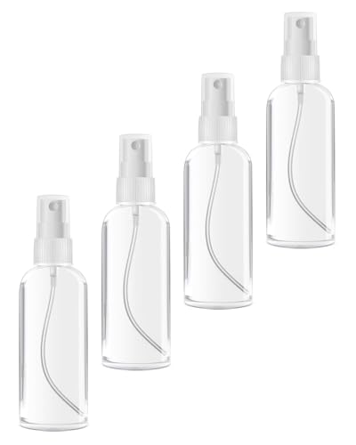 HUVZOR 4 Piezas 100ml Botellas de Loción al Vacío, Pequeño Botellas de Bomba sin Aire, Reutilizable Bote Airless Dispensador de Bomba para Loción Base Champú