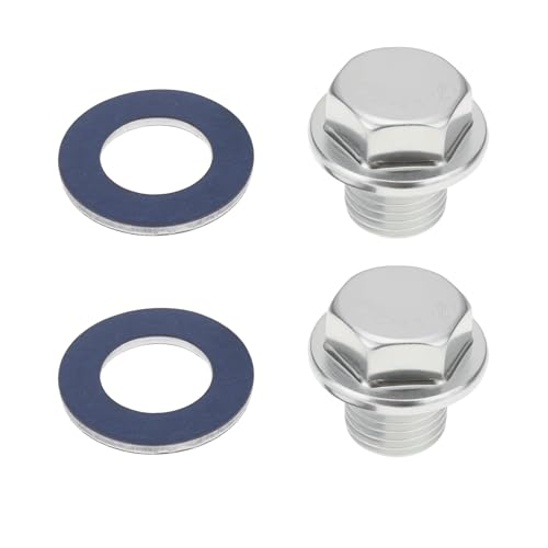 YINETTECH Lot de 2 Vis de Carter D'huile de Voiture M12 X 1,25 (30264) Compatible avec Lexus Et Compatible avec Toyota