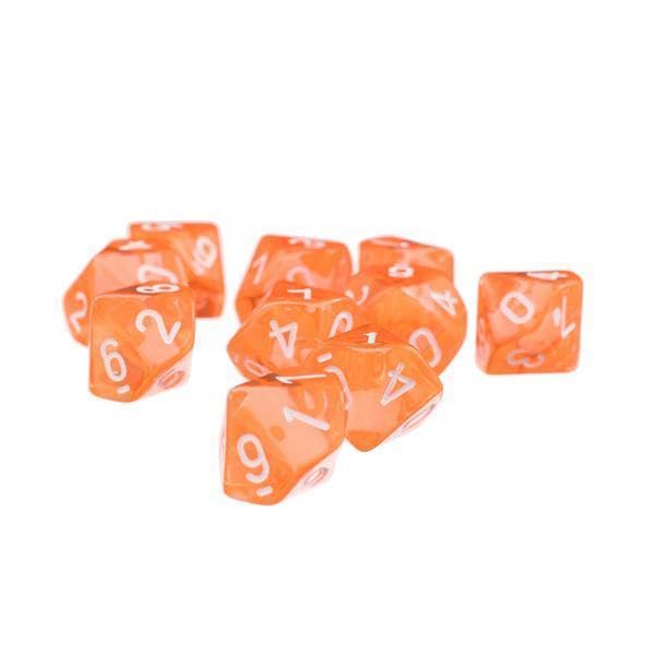 10xD10 Ten Sided Gem Dice for RPG Games 10Pcs Dice Orange-image-38