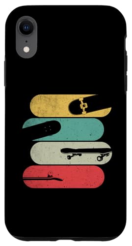 Carcasa para iPhone XR Colorful Retro Monopatín Vintage Skater Skater