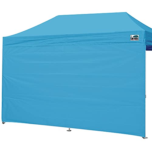 Image of Eurmax USA 10x20 Pop Up Canopy SunWall-UV Protection for Tents,Blocks Sunlight&Wind,Water Resistant Side Wall Only,Easy Hook & Loop Installation,Fit for 20FT Straight Leg Shelters&Gazebo,Sky Blue