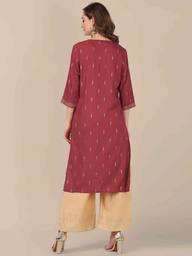 Image of rangita Women's Rayon Regular Fit Straight Kurti | Kurta (Pack of 2)