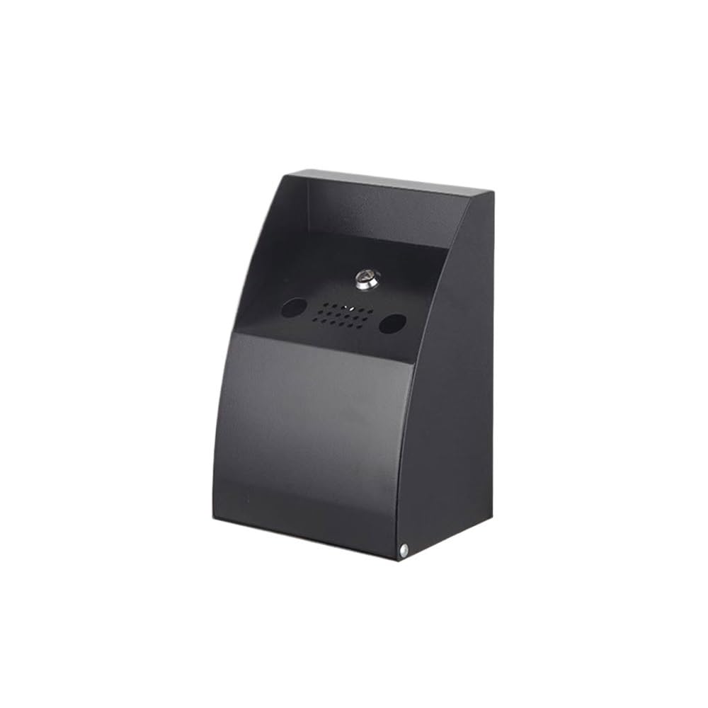 Stand ashtray Small Wall Mounted Lockable Ash Pillar, Smoking Area Metal Baked Ename Cigarette Cylinder Pillar