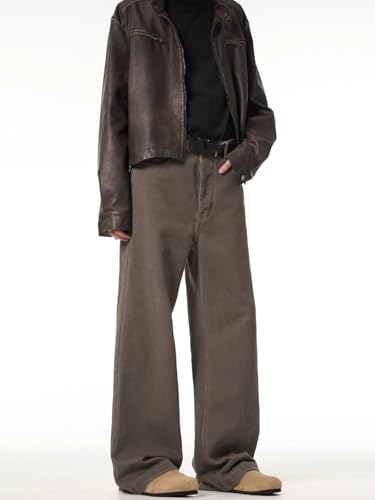 Men's Jeans Vintage Cleanfit Straight Leg Denim Jeans Loose Fit Trouser for Men4