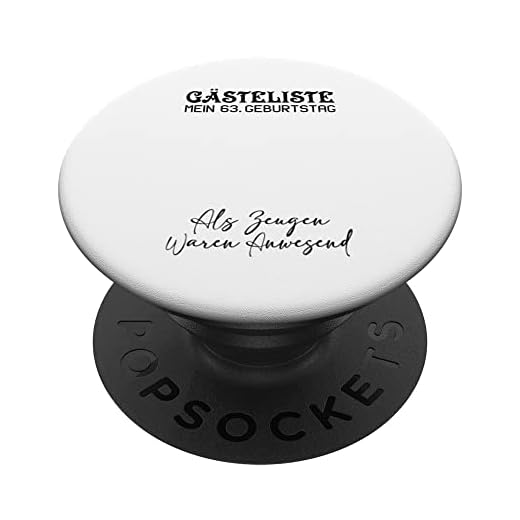 Gästeliste Mein 63. Geburtstag Libro de visitas Firma PopSockets PopGrip Intercambiable