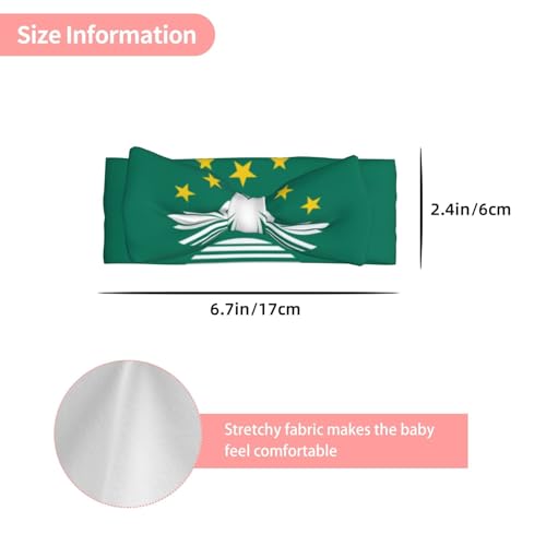 Flag of Macao Baby Headbands Soft Nylon Hairbands with Stretchy Bows Girls Hair Accessories for Newborn Infant Toddler Kids3