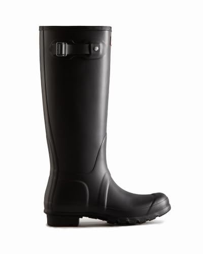 HUNTER Bota de chuva alta original feminina, Preto, 6, Original Tall