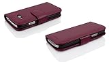 Cadorabo – Book Style Hülle für HTC ONE MINI (2.Gen. M8) – Case Cover Schutzhülle Etui mit 3 Kartenfächern in BORDEAUX-LILA - 7