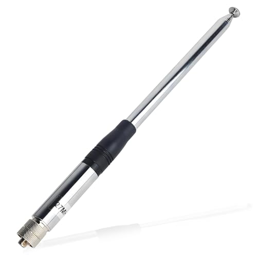 Rayakt 27MHz 27Mhz CB Radio Telescopic Antenna, 1.3M SMA-Female Silver Antenna for Quansheng UV-K5 UV-K6 TK-11(5) UV-K5(8) TK-11(8), Compatible with Radtel RT-880 RT-920 RT880G
