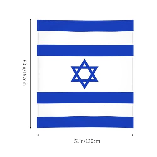 Tissu de pique-nique imprimé drapeau israélien grand format pour mur - 5