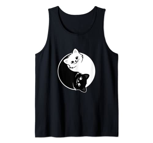 Yin e Yang Animale domestico Cat Nero Bianco Gatti Regalo Canotta