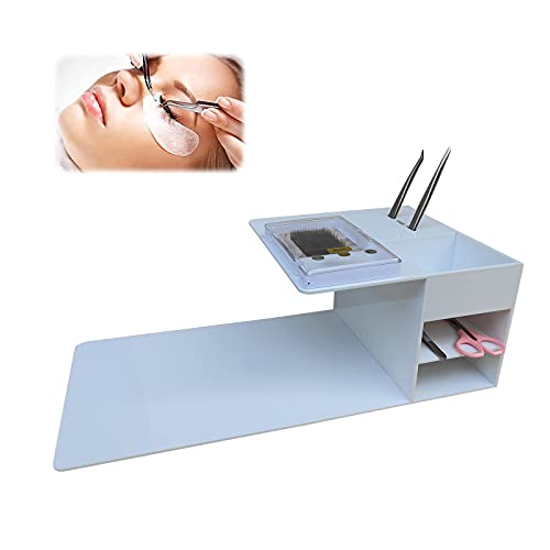 zmr Eyelash Extension Pillow Shelf Stand,Professional Lash Makeup Supplies Display Cabinet Workbench,Tool Organizer for Eyelash Extension Pillow - No Assembly Required (Bright White)