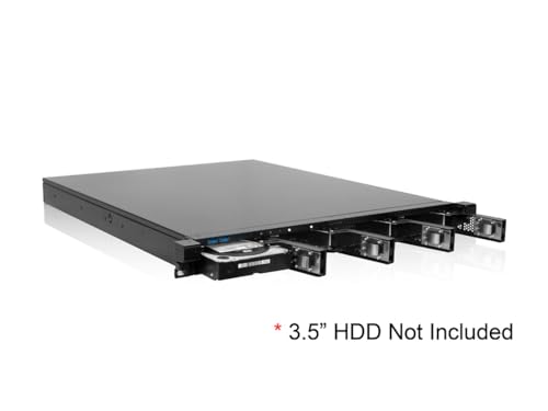 Chasis para servidor rackmount C-140SS de iStarUSA, 1U, 4 bahías sin bandejas, color negro, material aluminio miniatura 7