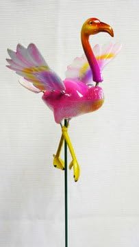 Cheeky Plastic Flamingo w/Stake