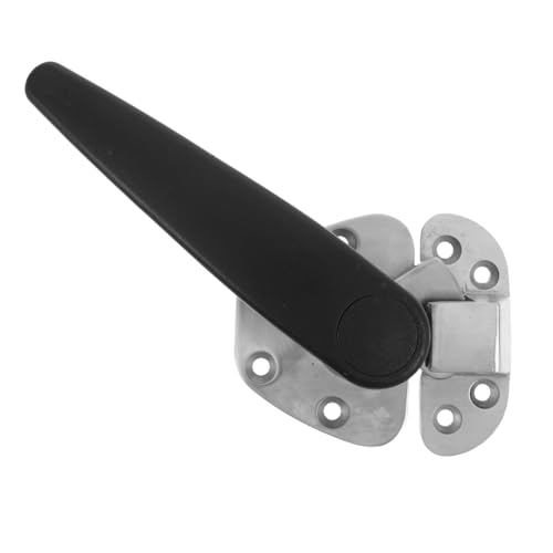 KALLORY Heavy Duty Steam Cabinet Door Handle and Walk-in Freezer Latch Set, Metal Kitchen Cabinet Handle with Rotating Lock, Industrial Oven and Cooler Door Hardware for Commercial Use