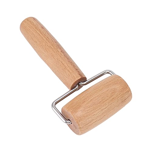 Ktsxxops Small Rolling Pin, Wooden Dough Roller, Non-Stick Pizza Roller, T Type Rolling Pins for Kitchen Baking, Pizza Dough Press (2.8 * 5.1 inch)