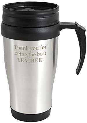 Custom Personalised Stainless Steel Travel Mug Laser Engraved with Your Own Text. Ideal For the Commute, Birthdays.