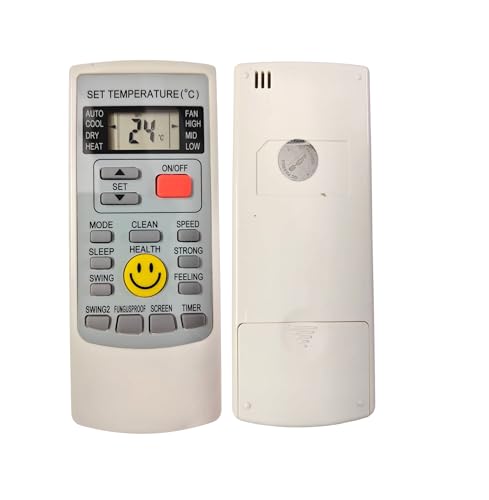 Image of EHOP AC-45A Compatible Remote Control for Voltas AC with Smile Sticker