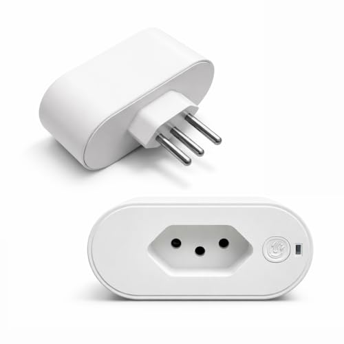 Tomada Inteligente Wi-Fi Bivolt com Monitor de Consumo de Energia Smart Plug Compatível com Alexa e Google Home Controle por App Smart Life/Tuya Automação Residencial - Pazie®
